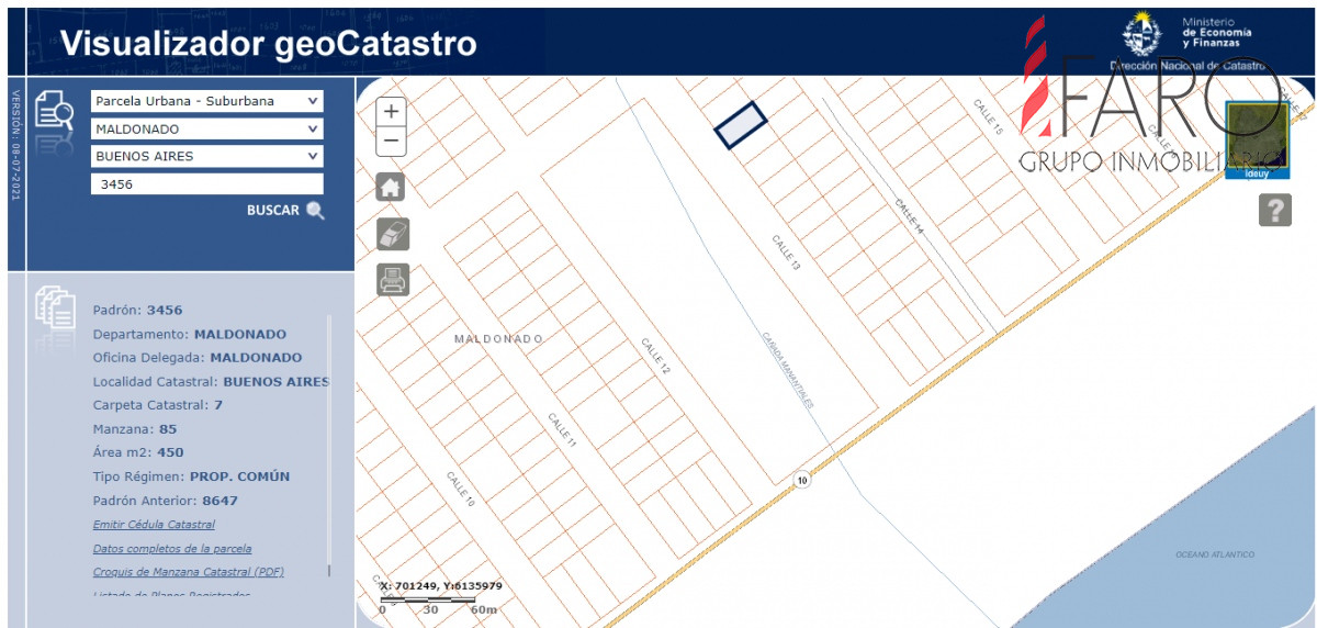 Terreno en Balneario Buenos Aires a 100 metros del Mar